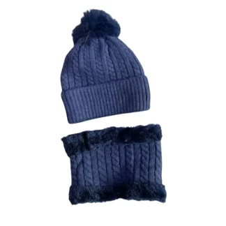 Gorro y braga azul