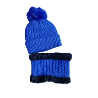 Gorro y braga azulon