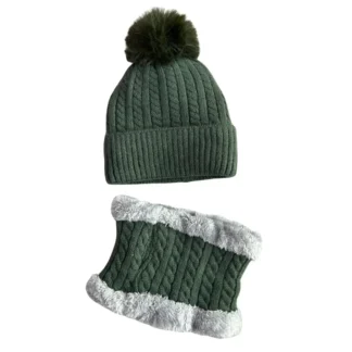Gorro y braga verde